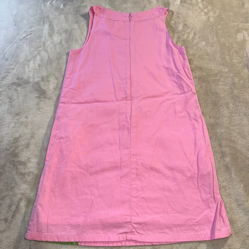 Gymboree Girls Pink Polka Dot Applique A-Line Dress Y2K 2008 Sleeveless Size 7